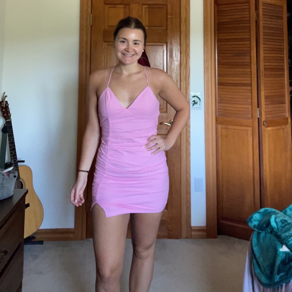 Never worn (only tried on) pink , mini dress.